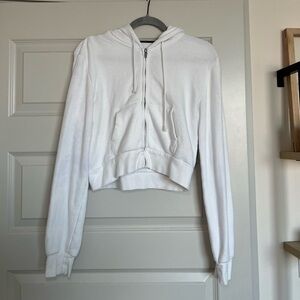 Brandy Melville Cropped Hoodie Jacket